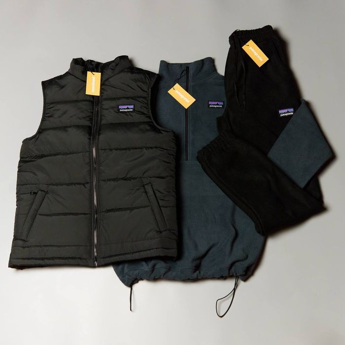 Флисовый костюм Patagonia  + жилетка Патагония штаны  кофта