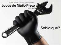 Luvas Nitrilo Extra Resistentes Pretas