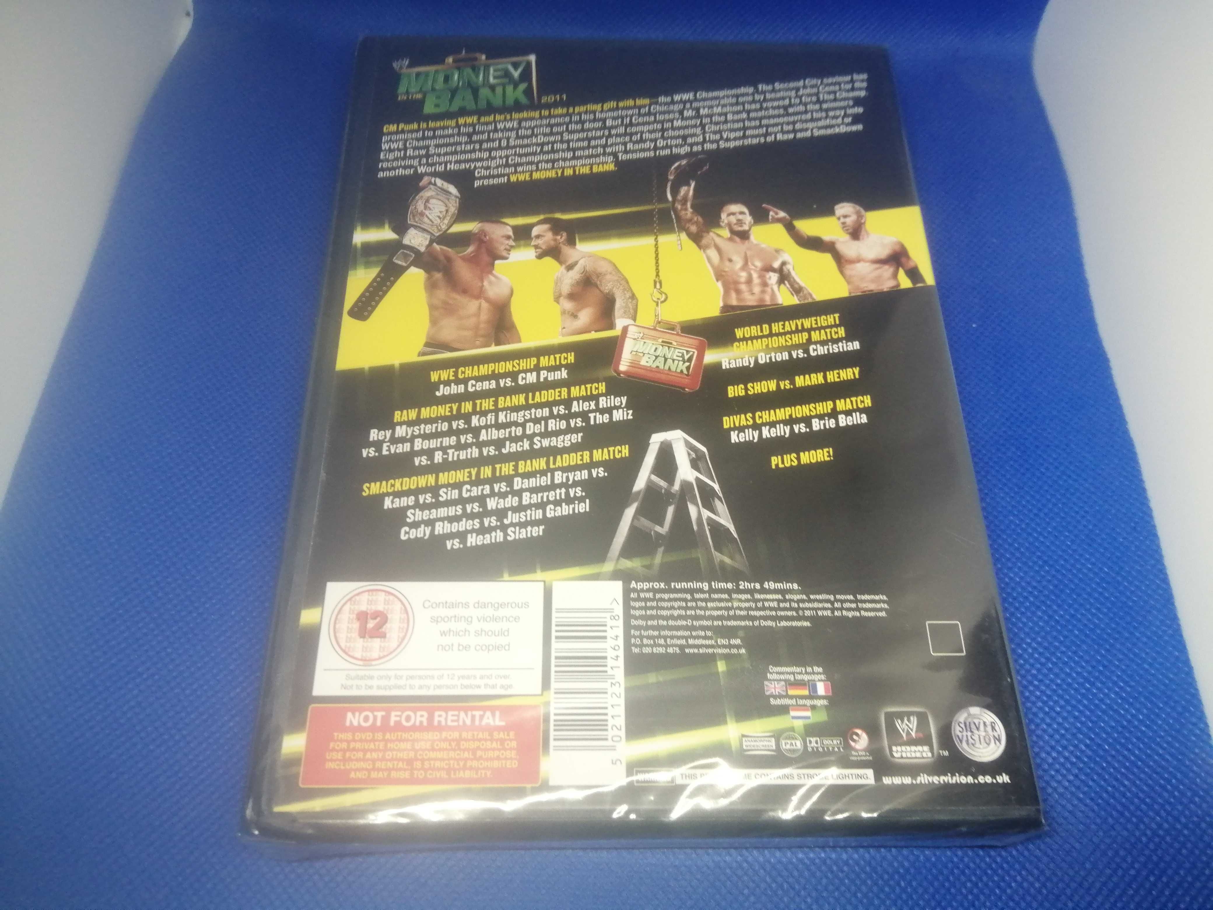 WWE Money in the Bank DVD 2011 Nowa Folia John Cena vs CM Punk
