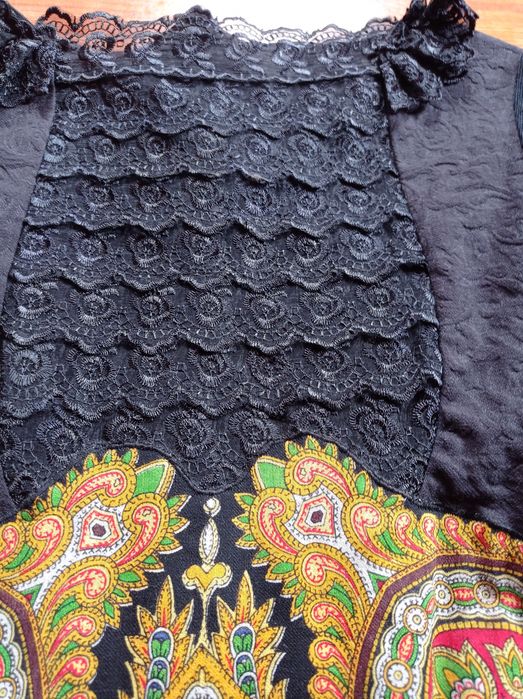 Unikat LUDOWA sukienka z chusty góralskiej r. S-M