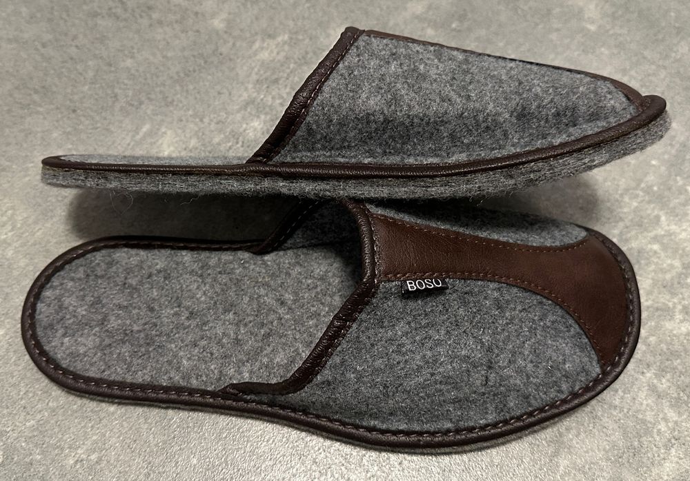 Nowe pantofle filcowe, podeszwa filcowa, rozmiar 40