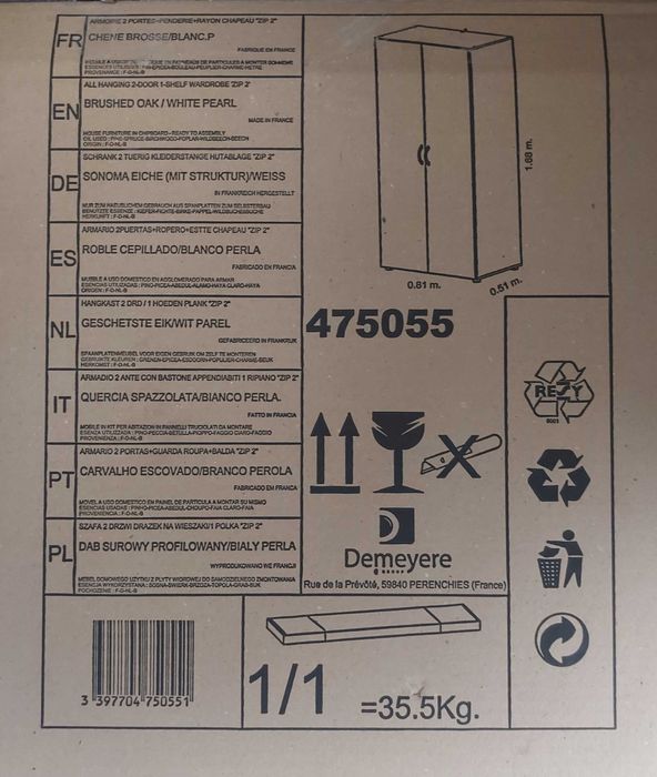 Demeyere Conforama – 5 Armários 2 Portas, Novos e em Caixa