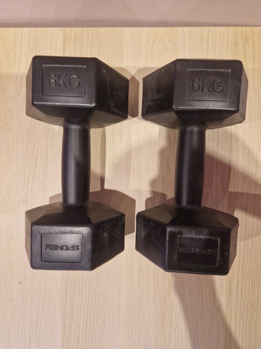 Hantle Spokey 6 kg – komplet 2 szt., gumowane