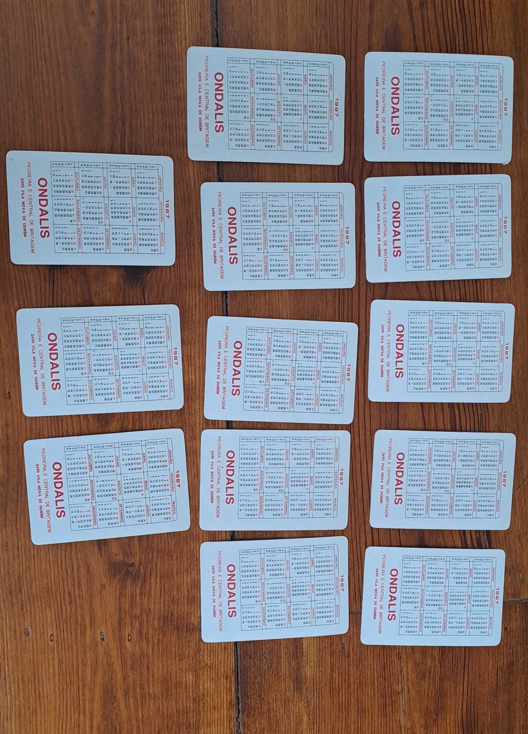 31 calendários várias coleções- 1987