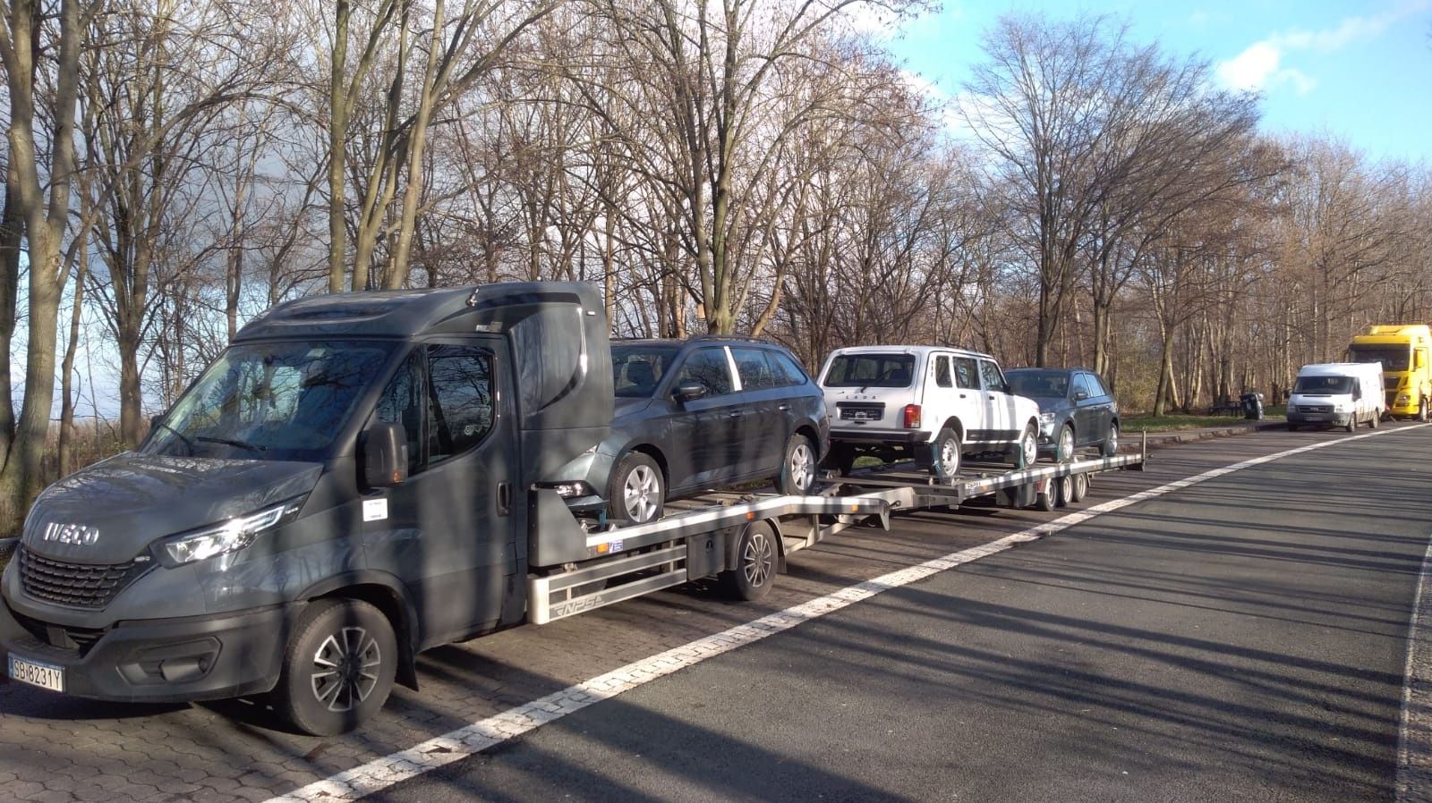 Transport Samochodów Aut Niemcy Belgia Holandia Pomoc Drogowa