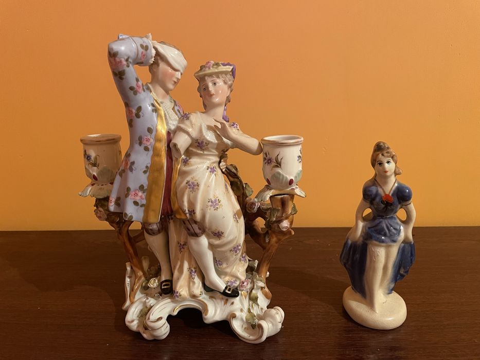 Figurki z porcelany antyki kolekcje prlu vintage