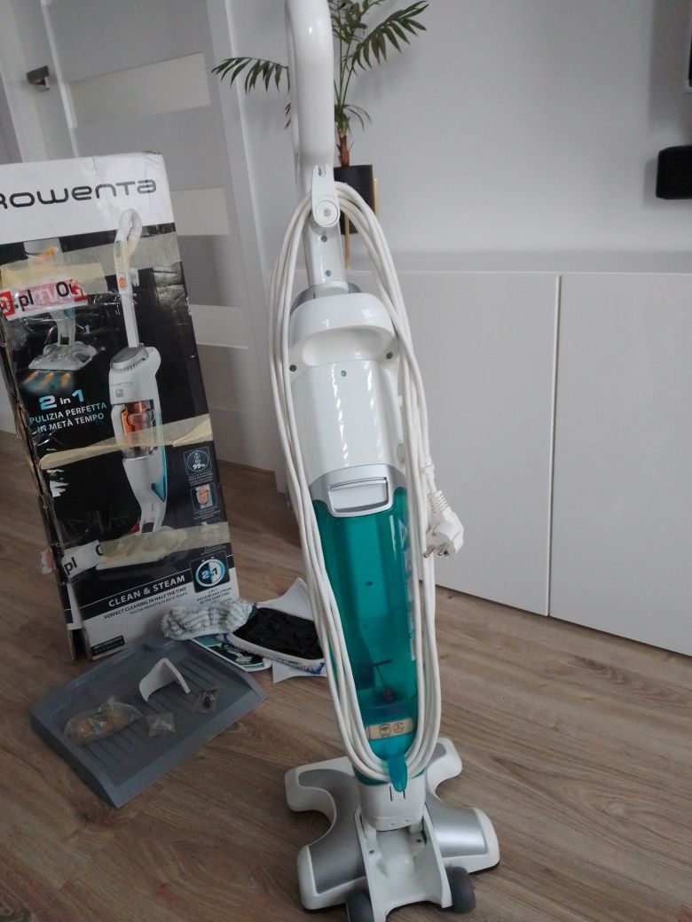 Odkurzacz pionowy mop parowy 2w1 Rowenta RY7557WH Clean&Steam