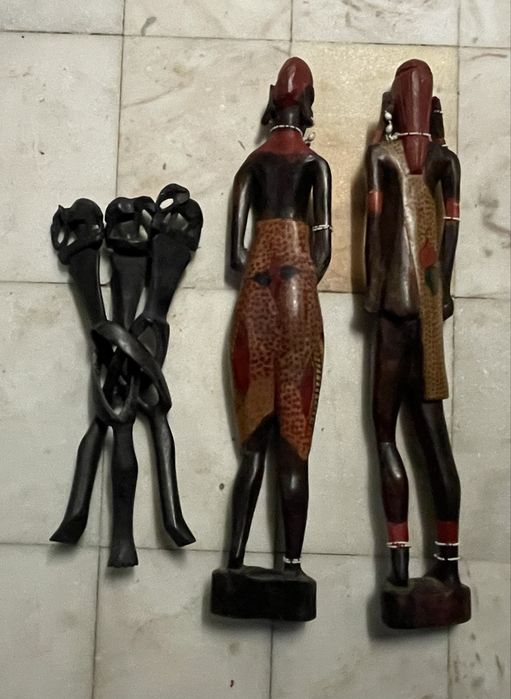 Estatuetas Africanas coleçao madeira
