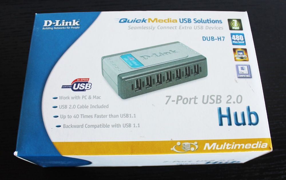 Concentrador / HUB USB 2.0 com 7 portas da D-Link