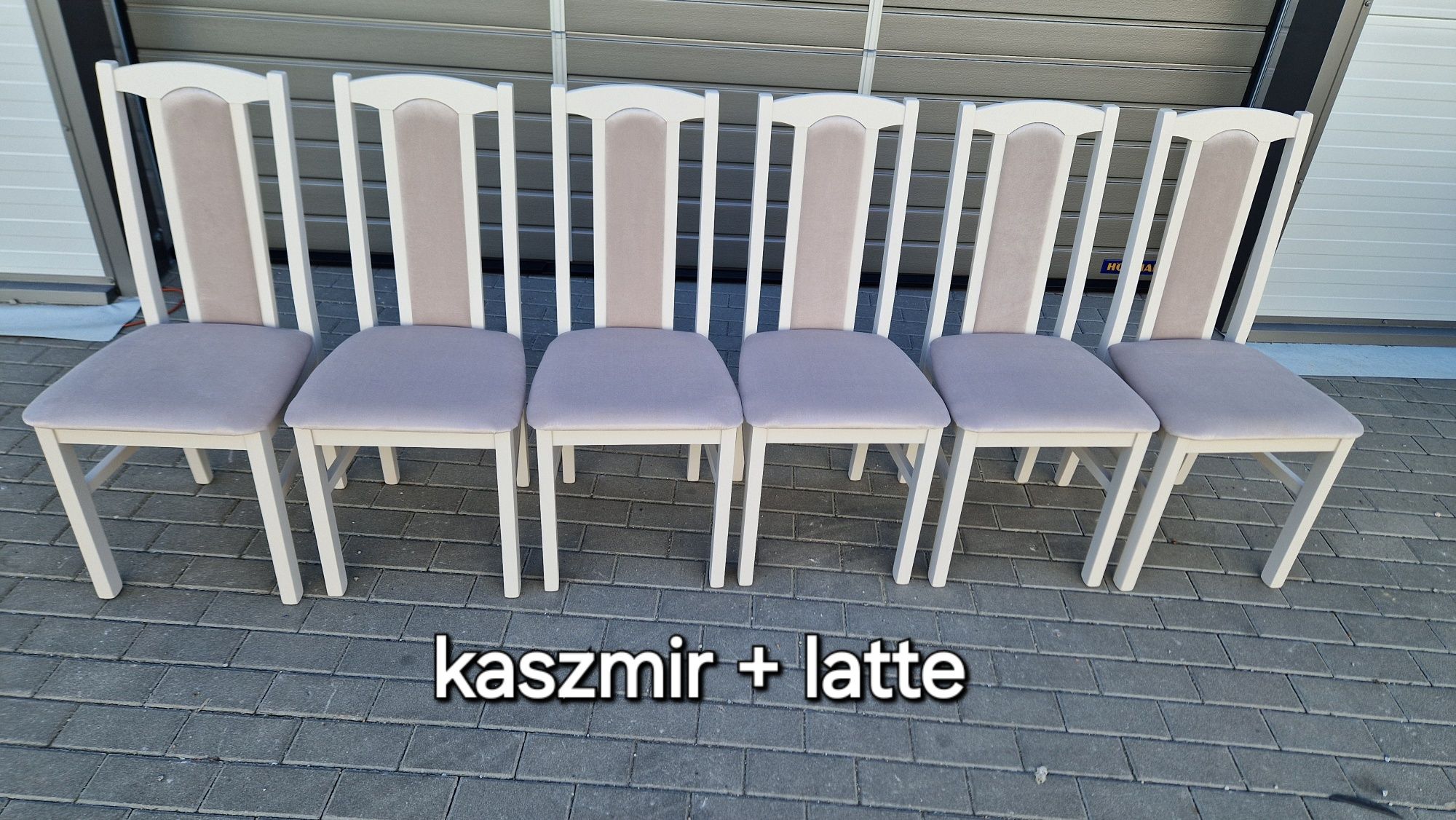 Nowe: Stół 80x140/180 + 6 krzeseł, KASZMIR+LATTE, dostawa cała PL