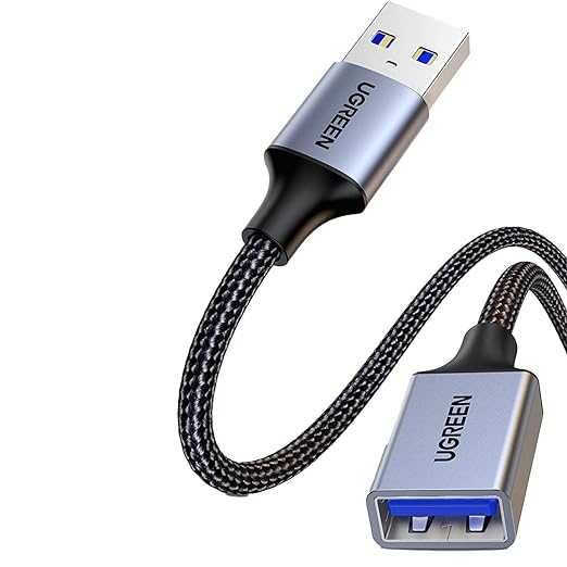 UGREEN USB 3.0 Przedłużacz w Oplocie Nylonowym i Aluminiowym.(0.5M)