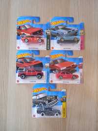 Hot wheels zestaw 5 aut Ram,Ford,DMC,Proton,Chevrolet