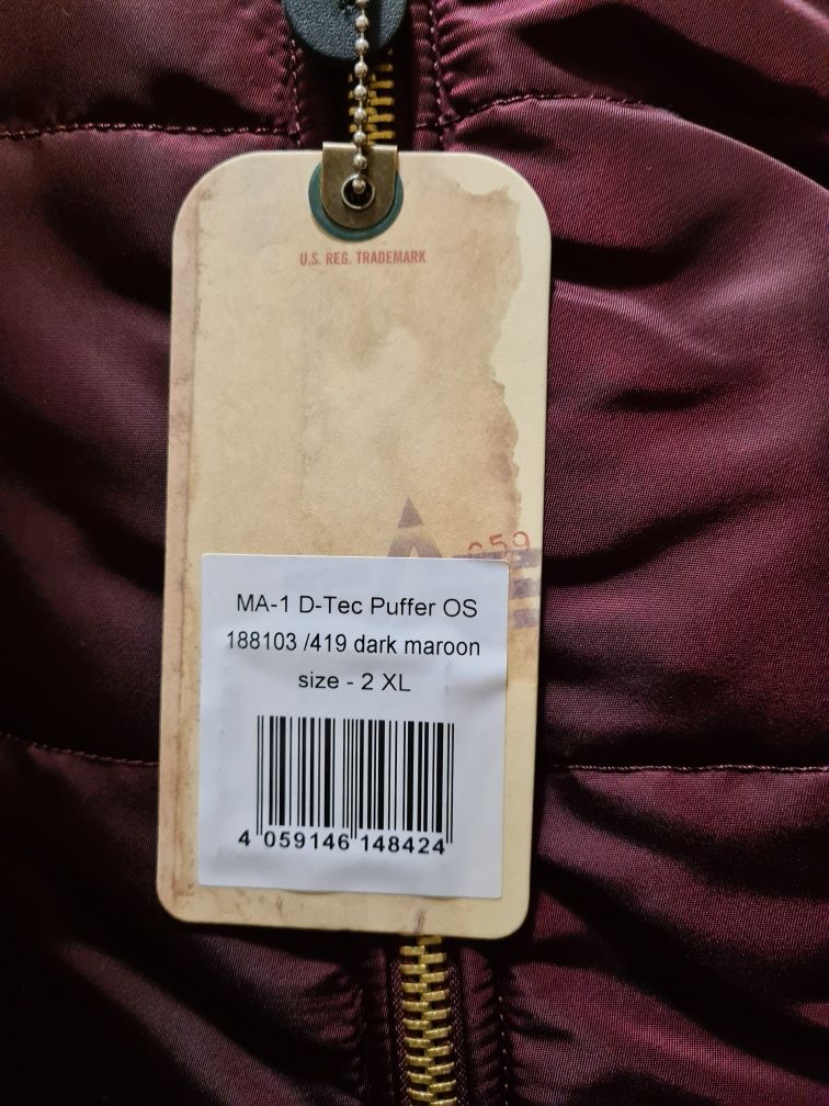 Kurtka Bomberka Alpha Industries Rozmiar XXL