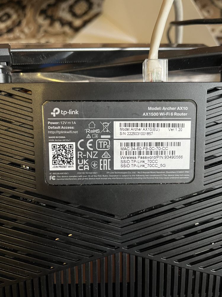 Маршрутизатор TP-LINK Archer AX10 Новий