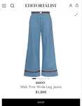 Джинси Gucci Web Trim Wide-Leg