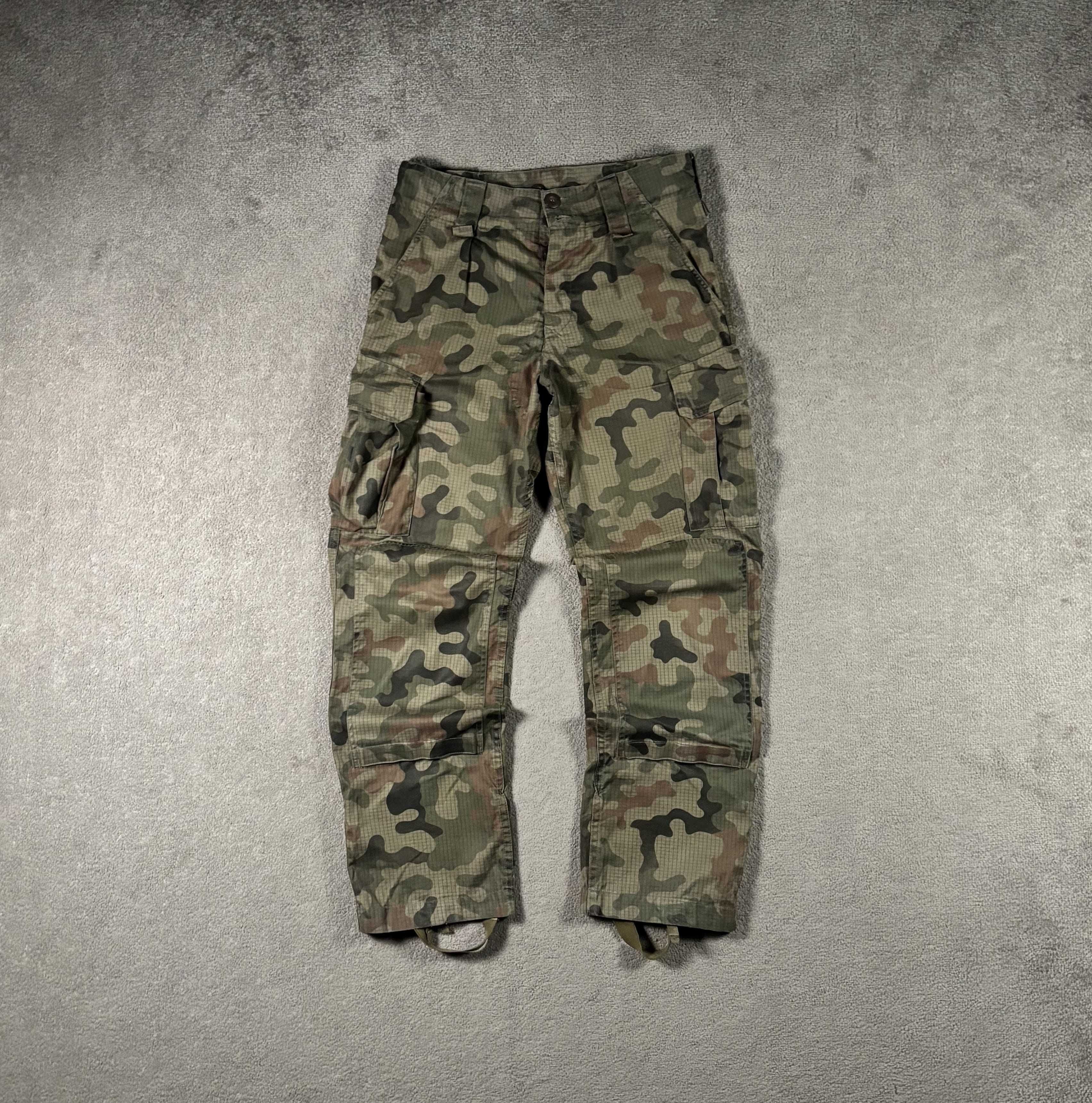 Spodnie Wojskowe Moro Cargo Kieszenie Ściągacze Camo Odporne