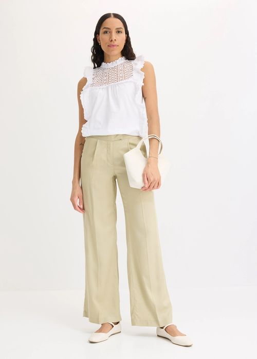 B.P.C top biały z ażurowym wzorem bawełniana ^48/50