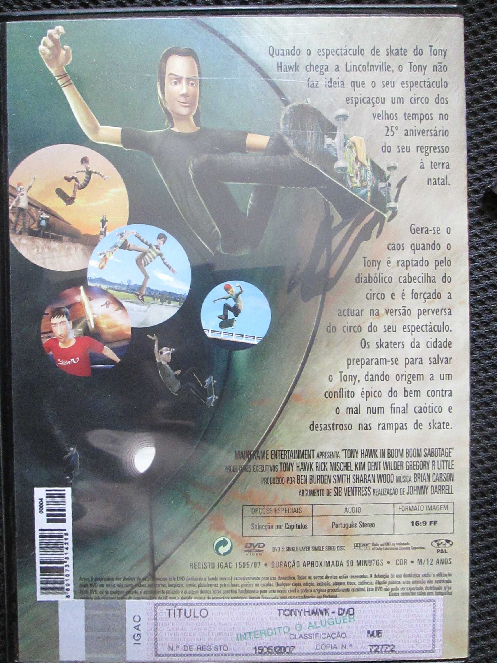 DVD Tony Hawk - ULTIMATE SKATER, de Johnny Darrell