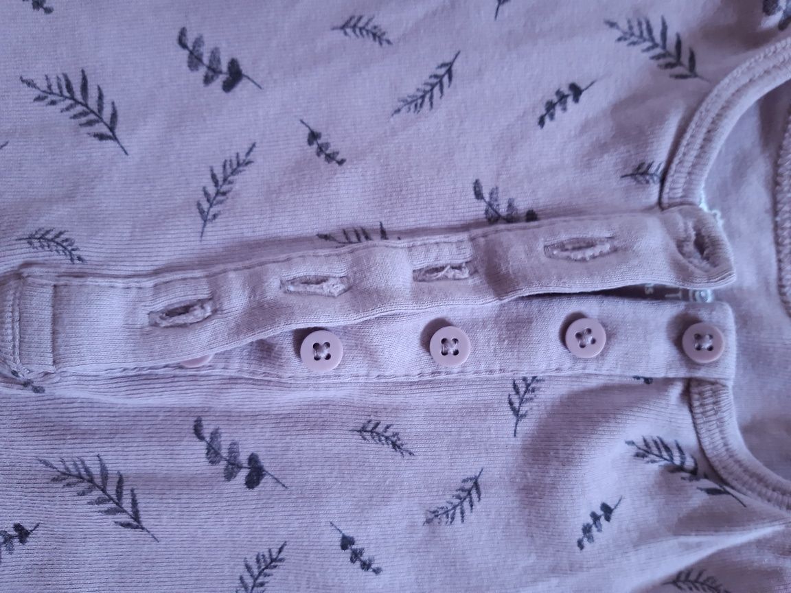 Pajacyk, piżamka prążki, prążkowane r.68