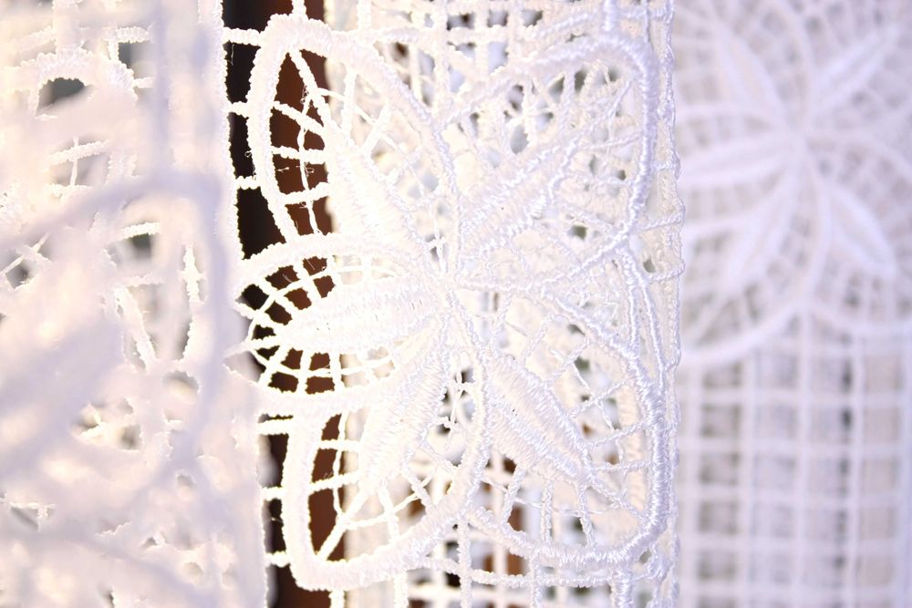 Biała Firanka Do Kuchni Zazdrostka Gipiura 145 wys