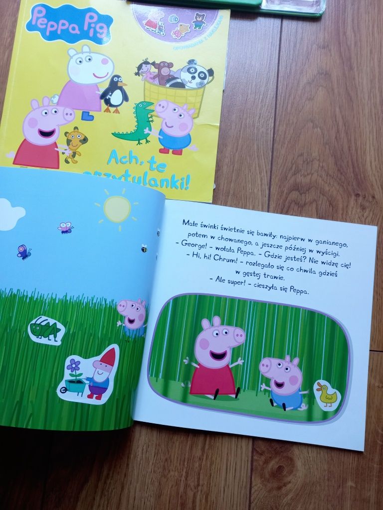 Przedszkolna drużyna Świnka Peppa książeczka z magnesami + opowiadania