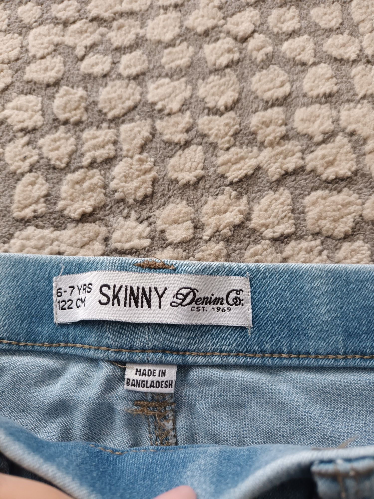 122 denim & co tregginsy dziewczęce spodnie rurki jeansy