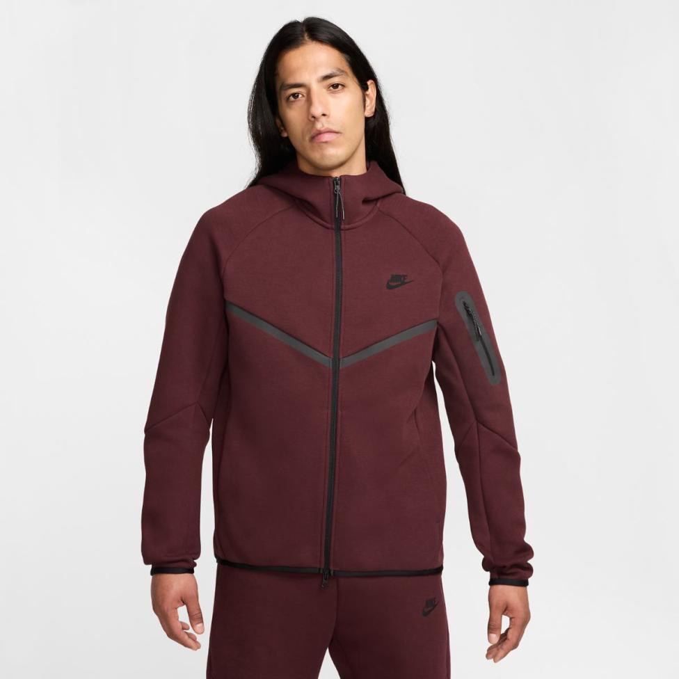 Оригінал! Зіп худі Nike Tech Fleece бордове (М) / Нове з бірками!