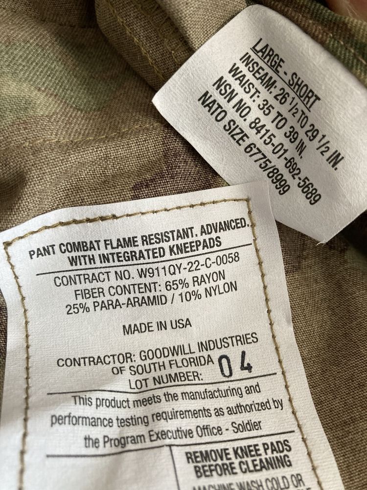 Бойові штани Advanced Combat Pants FR OCP v2.0 SR LS