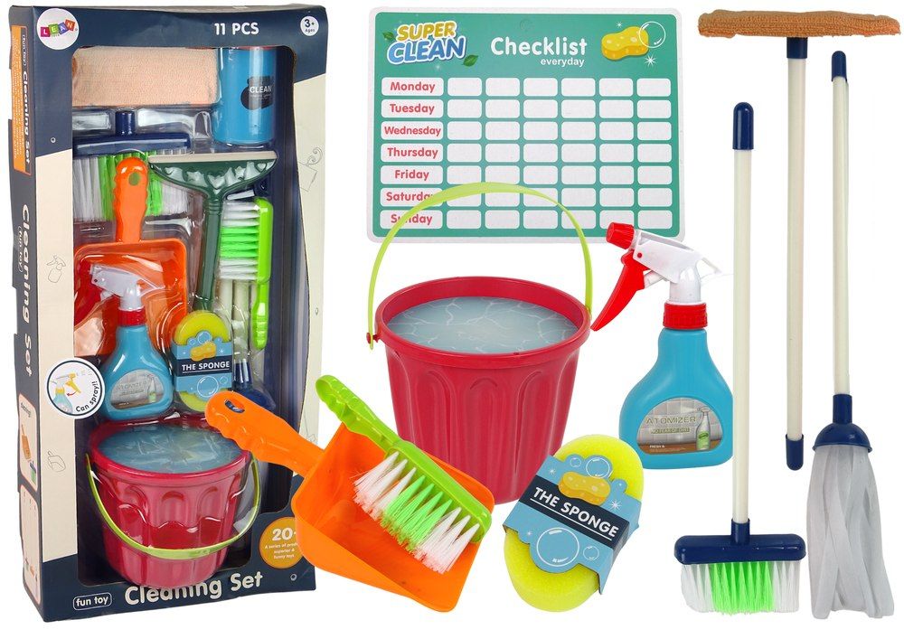 Zestaw do Sprzątania Cleaning Set 11 Elementów Agd