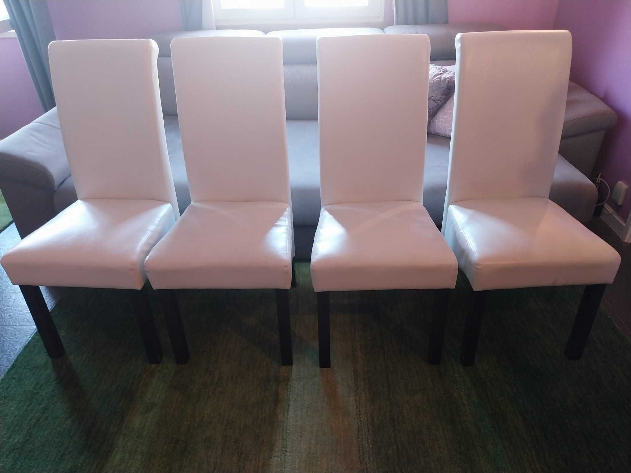 Cadeiras sala jantar brancas de madeira maciça