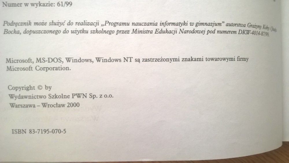 Informatyka nie tylko dla gimnajum