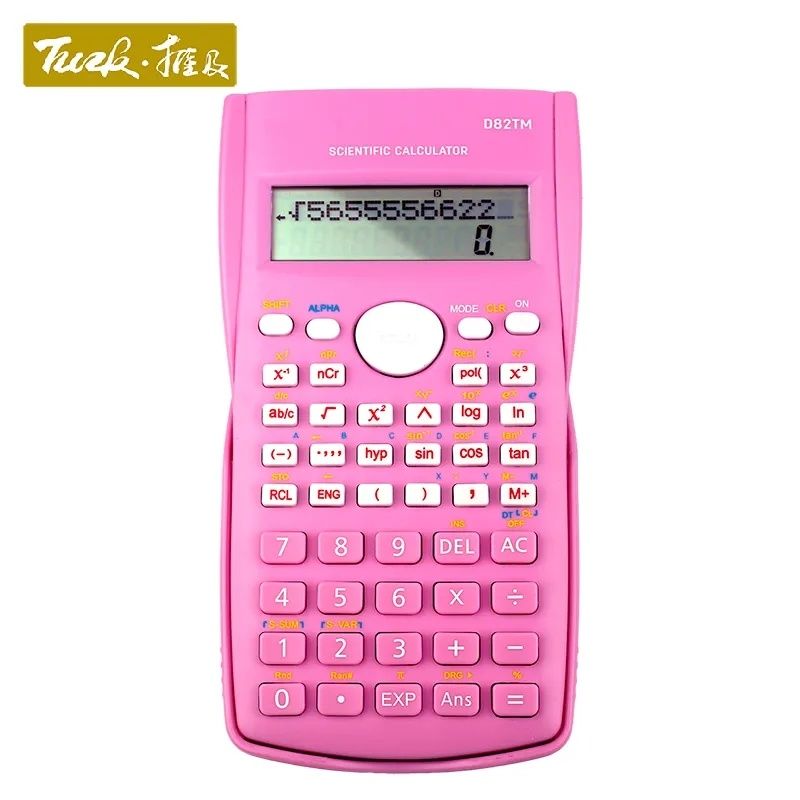 Калькулятор с 2х строчным дисплеем, 240 функций Розовый и Голубой Новы