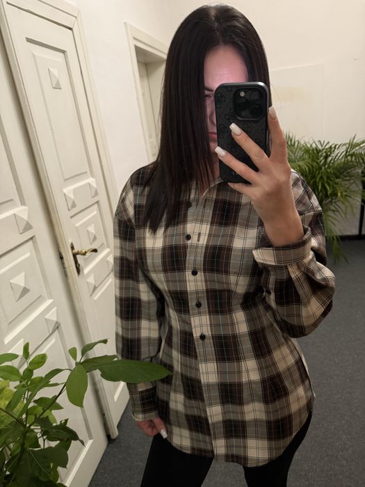 Сорочка у клітинку h&m сорочка по талії xs,s,m