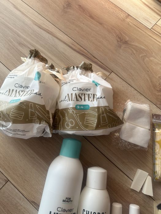 Zestaw do paznokci - cleaner, patyczki, pilniki