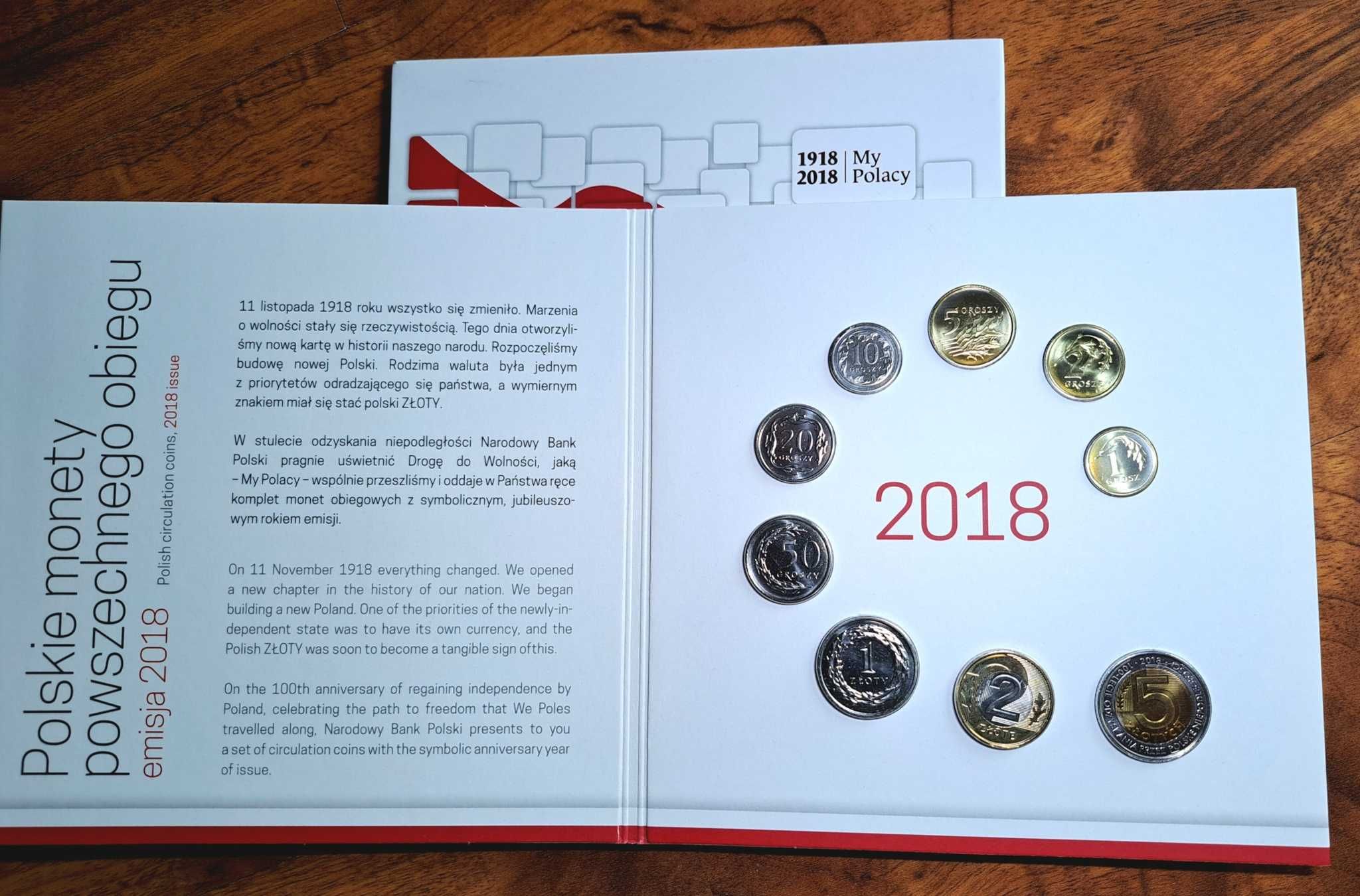 Zestaw Polskie monety obiegowe 1918 My Polacy 2018