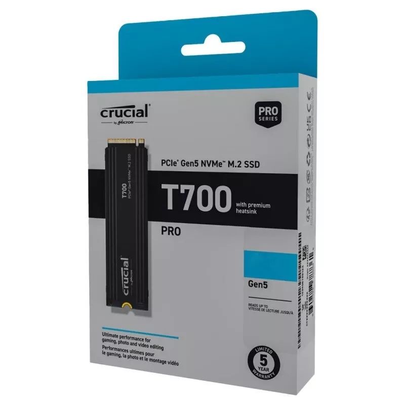 Накопичувач Crucial T700 4TB M.2 NVMe PCIe 5.0 x4 3D NAND (TLC) (CT400