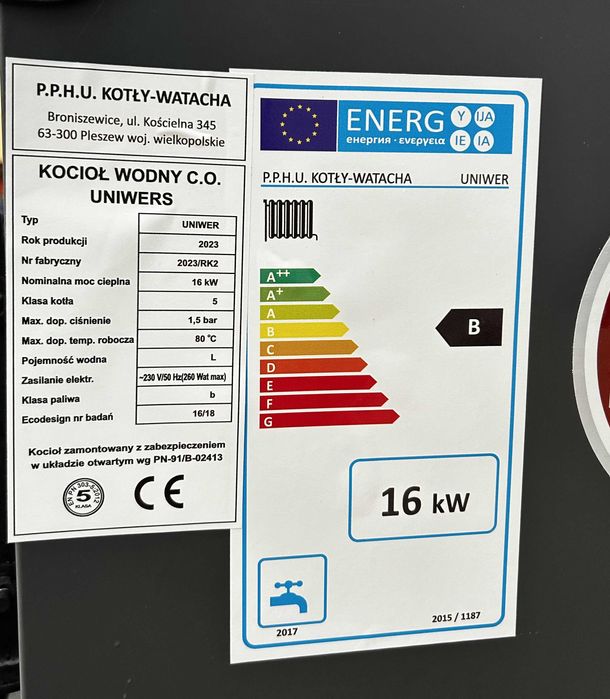 GRATIS!PIEC 16KW na DREWNO WEGIEL do 130m2 piec kotły piece