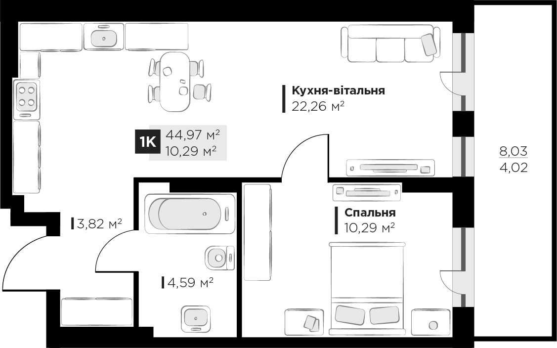 Продаж 1 кім квартири по вул Галицька ЖК Perfect life
