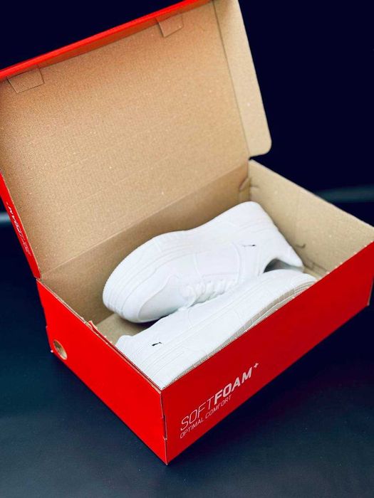 Женские осенние кроссовки puma белые натуральная кожа непромокаемые