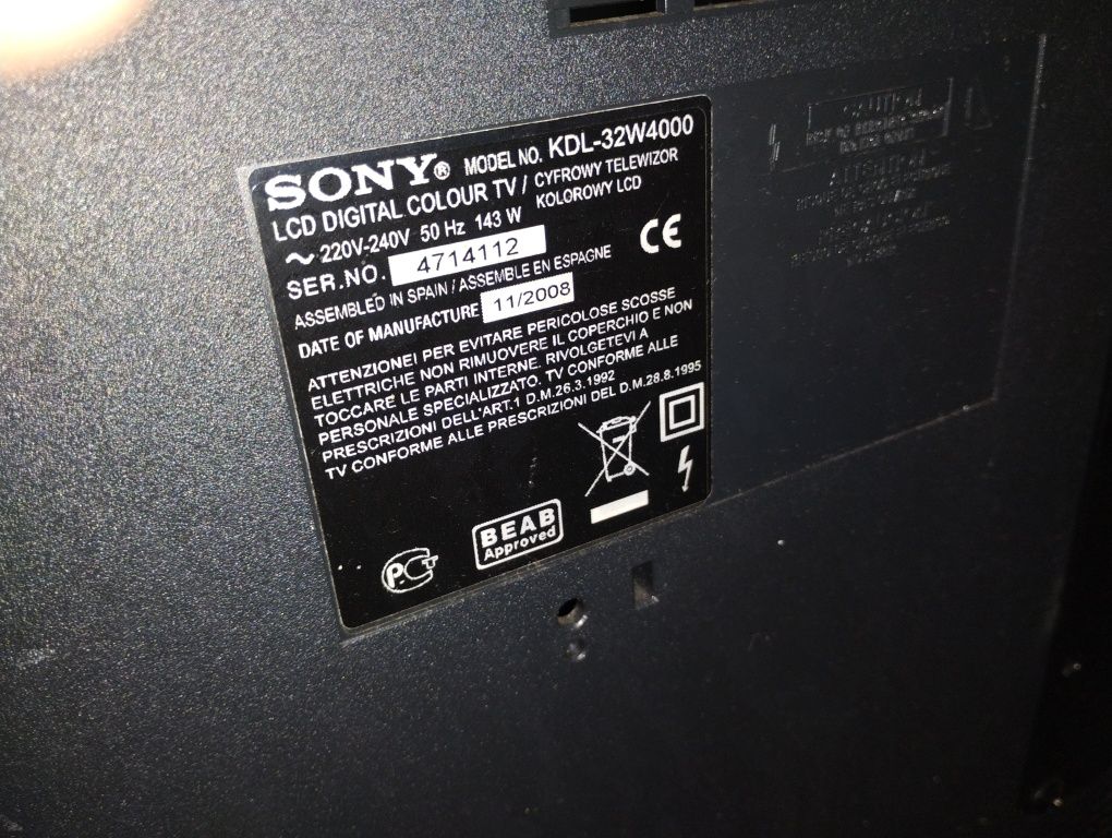 SONY Bravia 32 cale