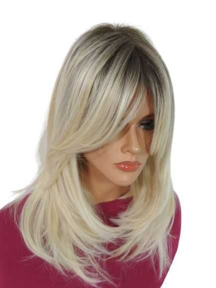 Peruka syntetyczna długie włosy Mono lace termo jak naturalna