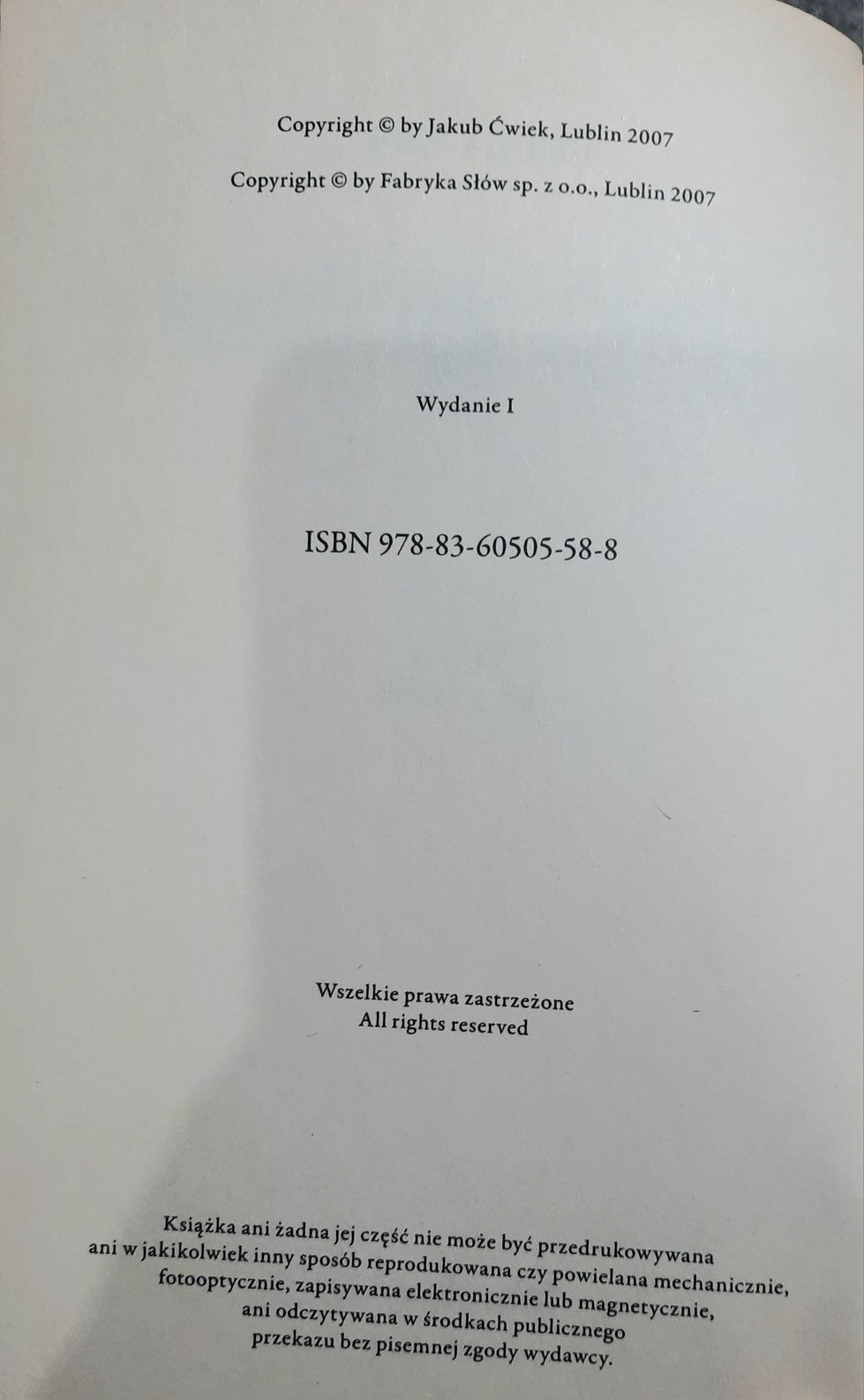 Liżąc Ostrze- Jakub Ćwiek