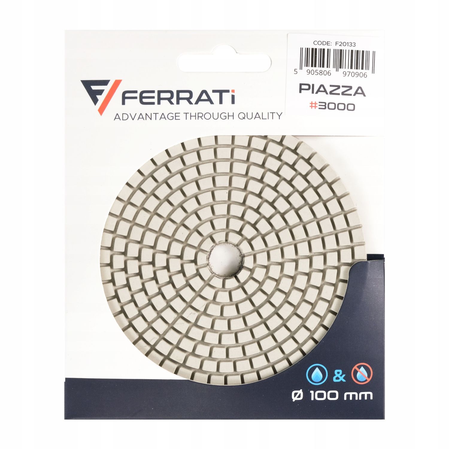 Ferrati Piazza Pad Szlifujący Do Ceramiki, Gresu I Kamienia 100Mm