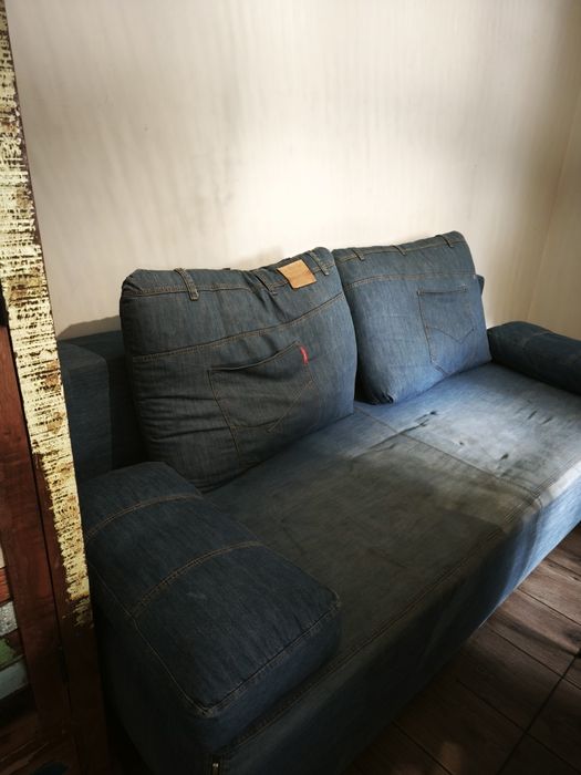 Tapczan wersalka że skrzynią na pościel jeans okazja