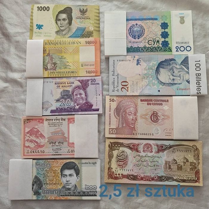 Banknoty świata 2,5 zł sztuka