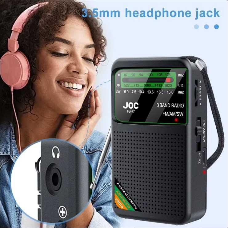 Радіоприймач FM MW SW карманний на акумуляторі під Type-C