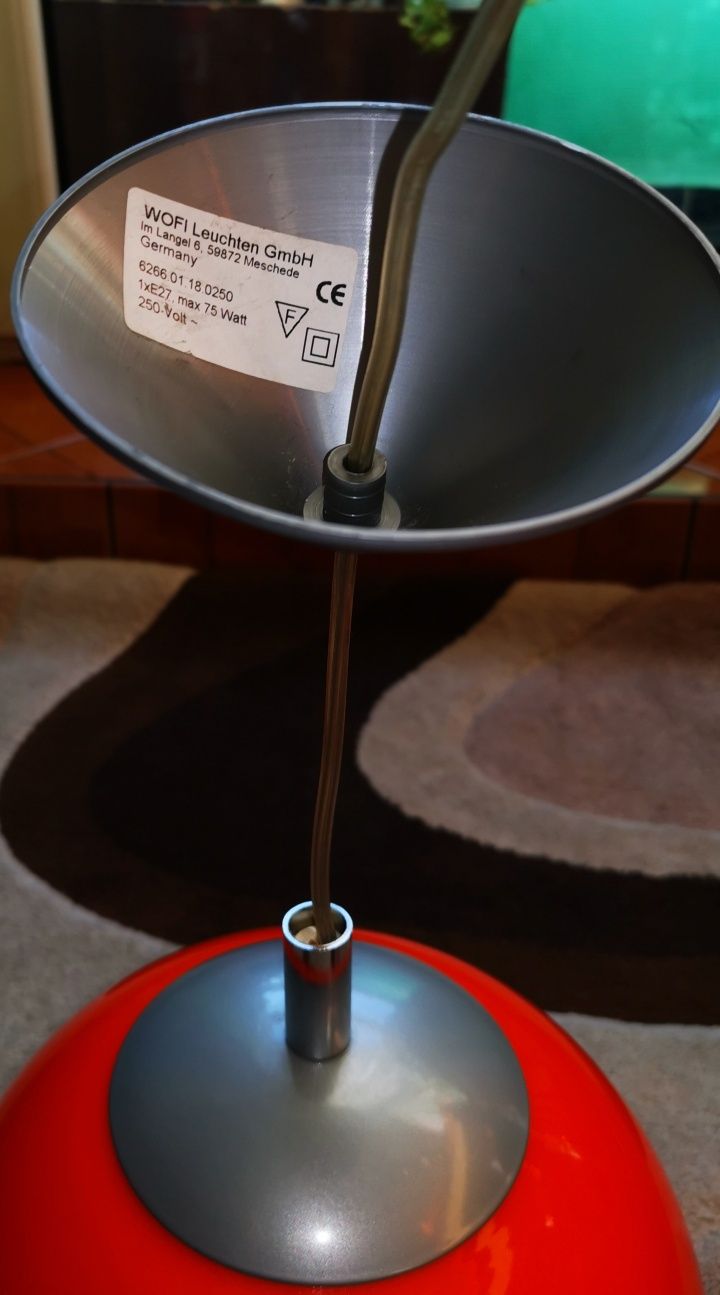 Nowa efektowna Retro Piękna szklana lampa made in Germany