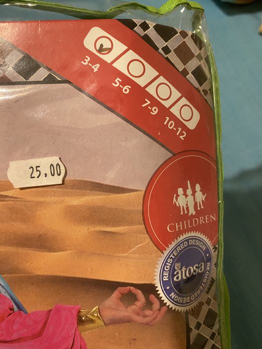 Fato carnaval criança princesa oriental