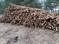 Stemple budowlane drewniane.