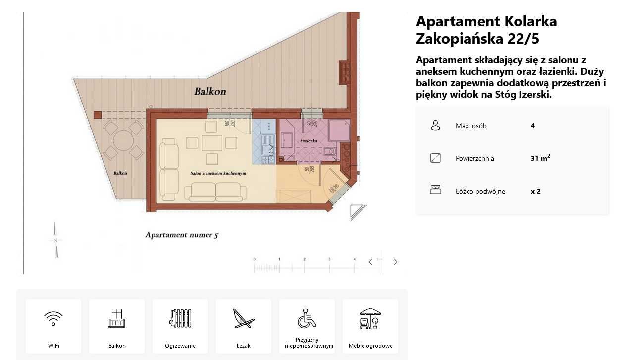 Swieradow Zdroj do wynajecia apartament nr 5